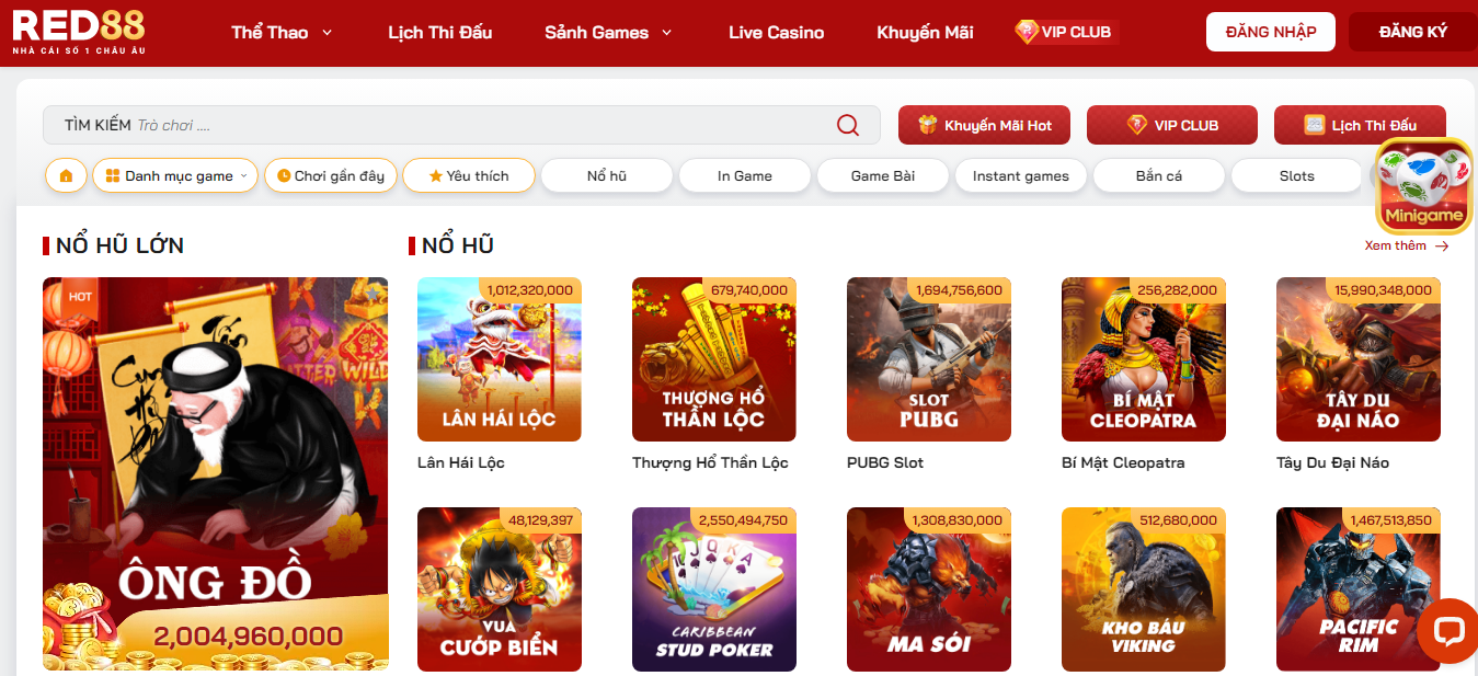 FABET So sánh nhà cái RED88 – TK88 số lượng sản phẩm game cá cược